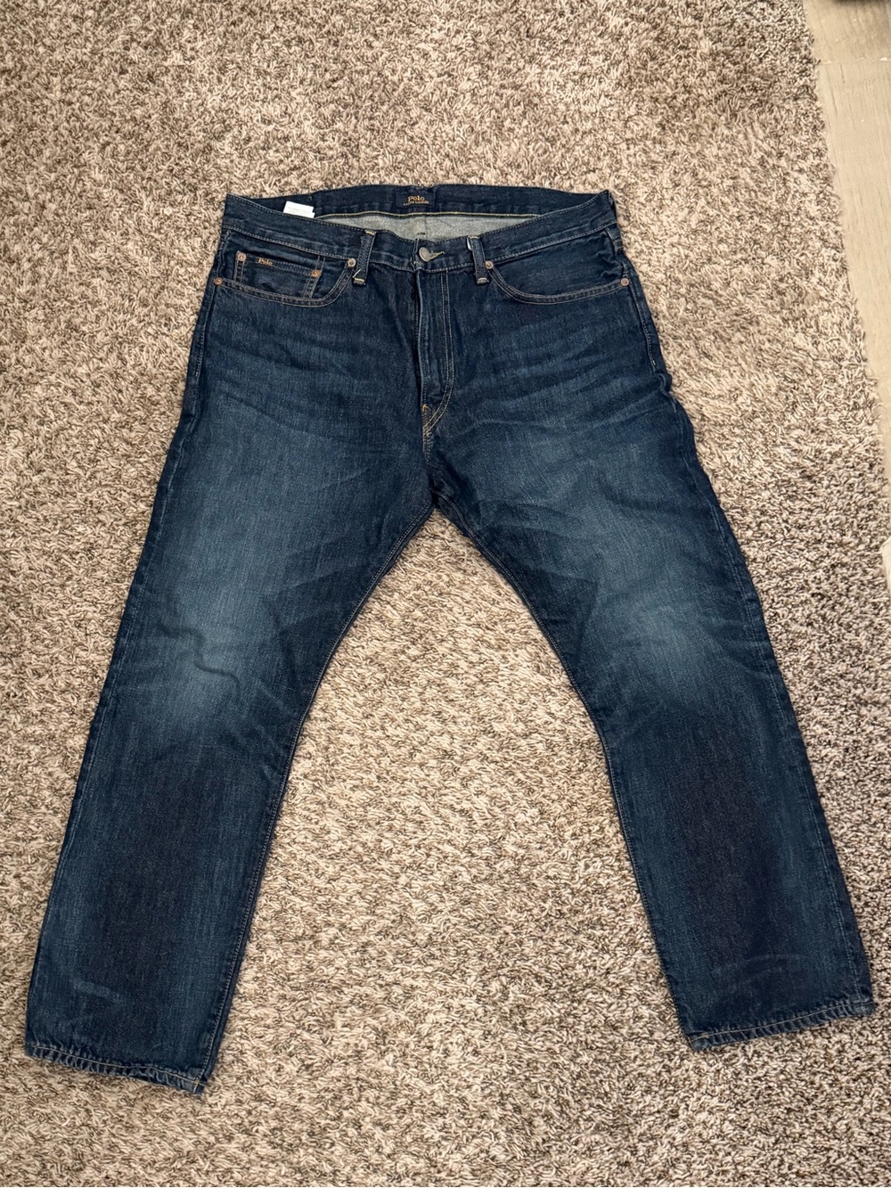 Men's Dark Blue Denim Jeans Hampton Relaxed
